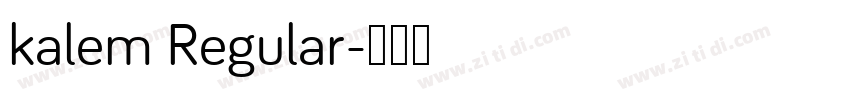 kalem Regular字体转换